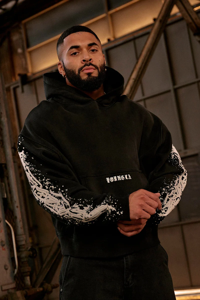 5143 - Cyclone Hoodies Black // YOUNGLA