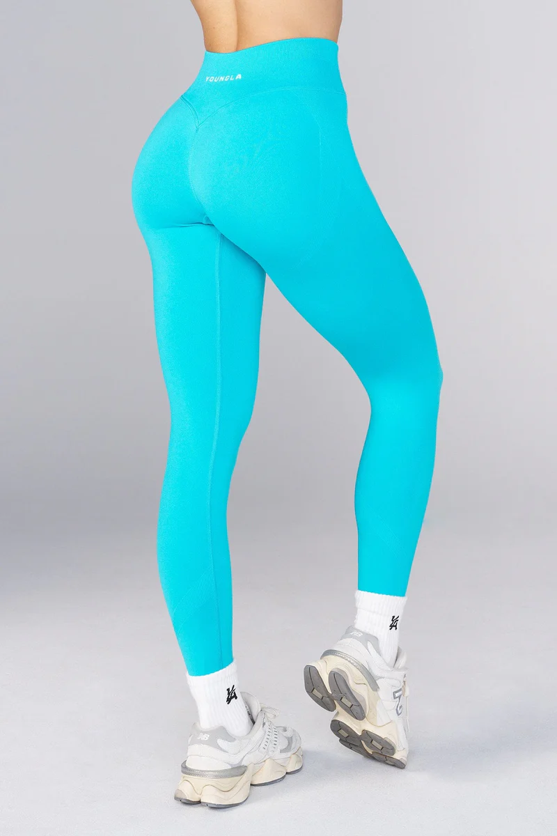 W252 Curve hourglass Leggings Turquoise // YoungLa