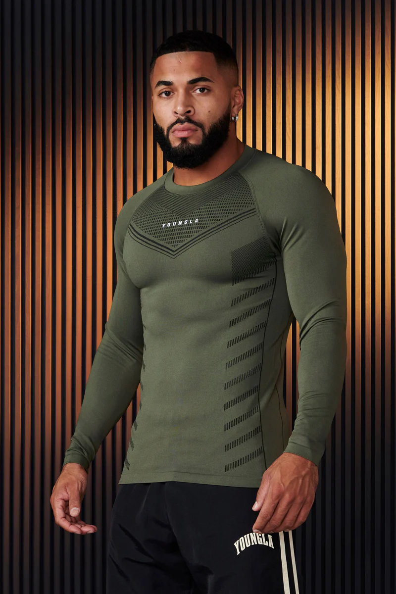833 - Superhero Compression Olive Green // YoungLa