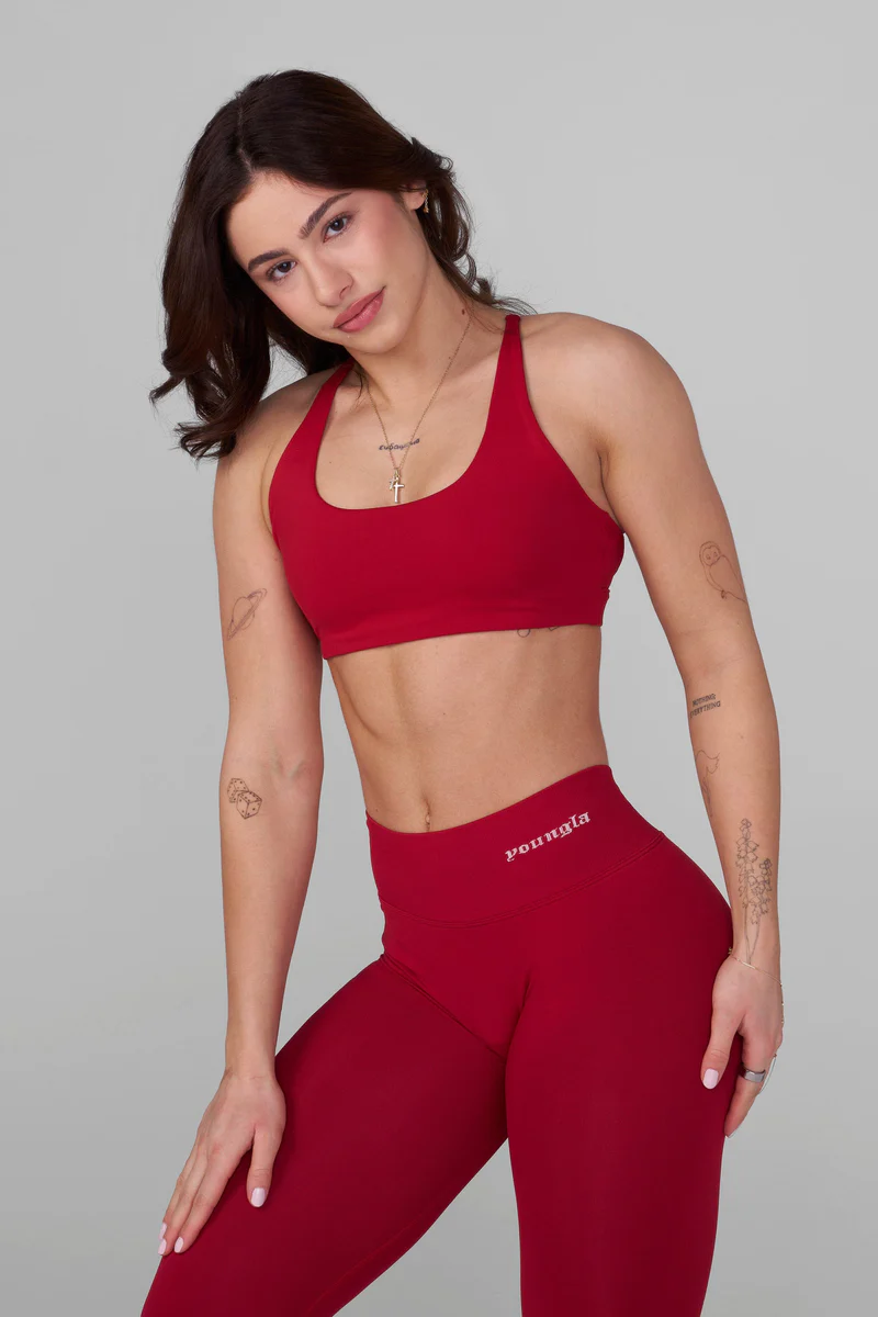 W352 Lift Sports Bra  Red // YoungLa