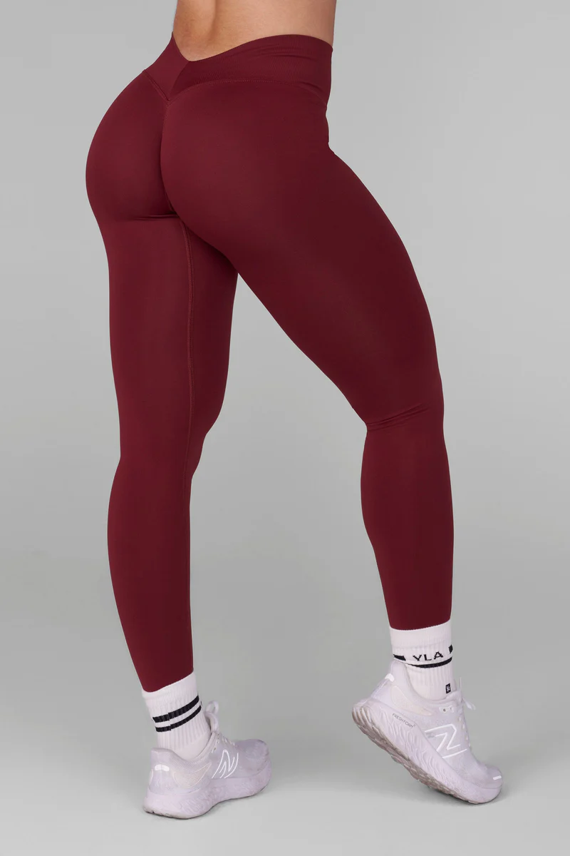 W275 Lift Seamless Leggings Burgundy // YoungLa