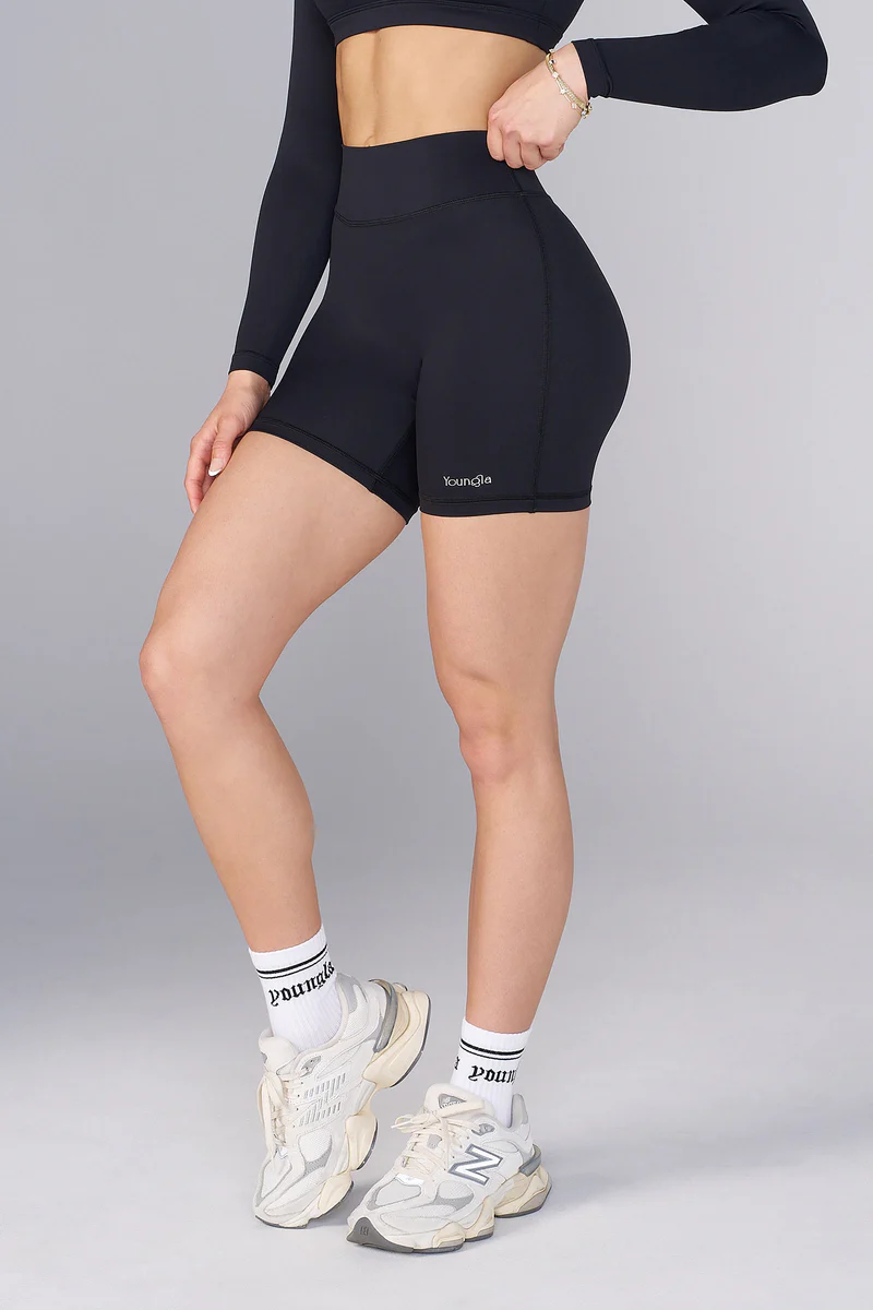 W144 Hybrid Shorts Black // YoungLa