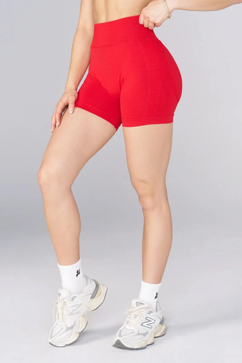 W148 Curve hourglass Shorts 5" Red // YoungLa