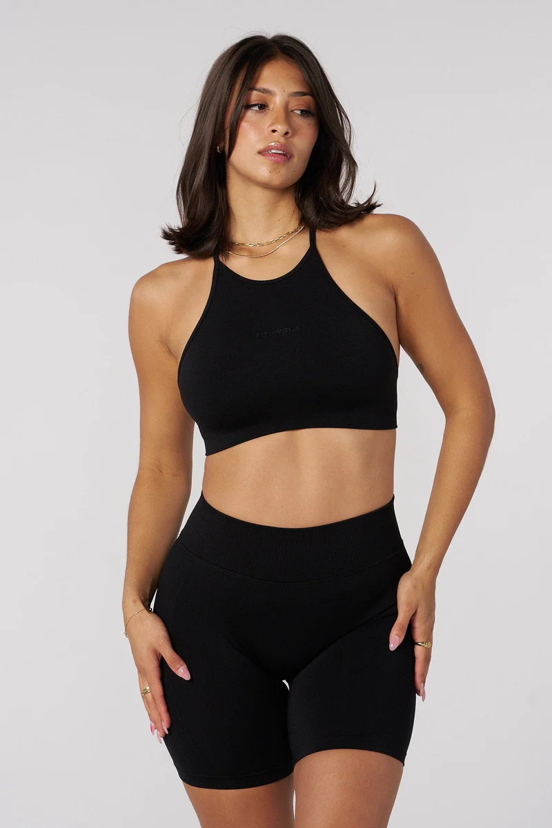 W452 Core Hourglass Bra Tank Black // YoungLa