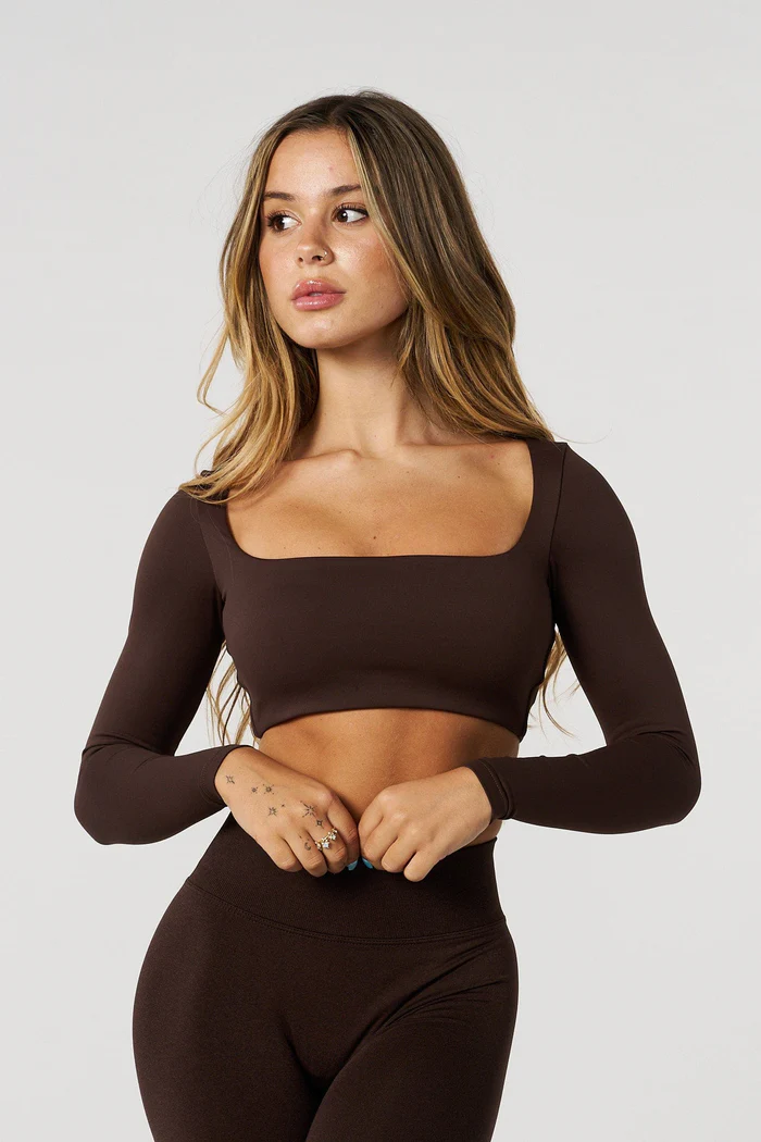 W336 - Curve Long Sleeve sports Bra Bossy // YoungLa