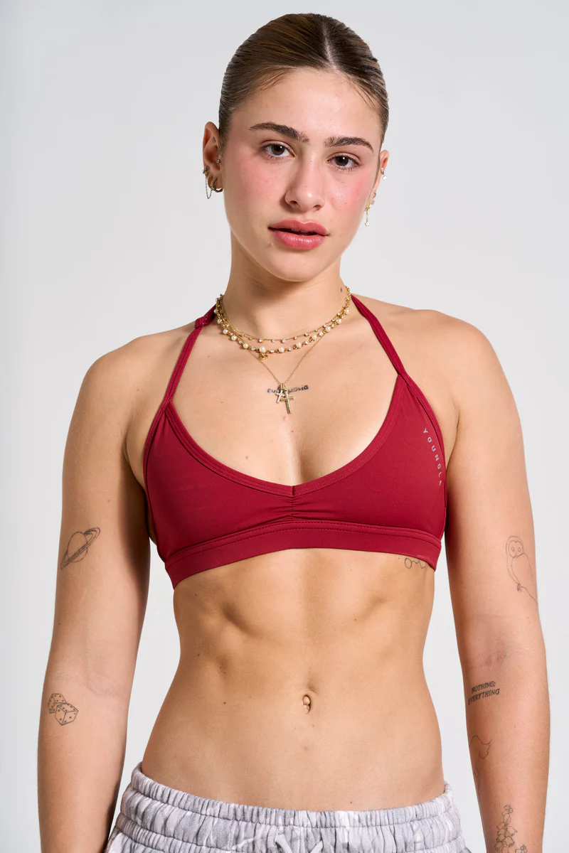 W335 - Urban V-neck Bra Red // YoungLa