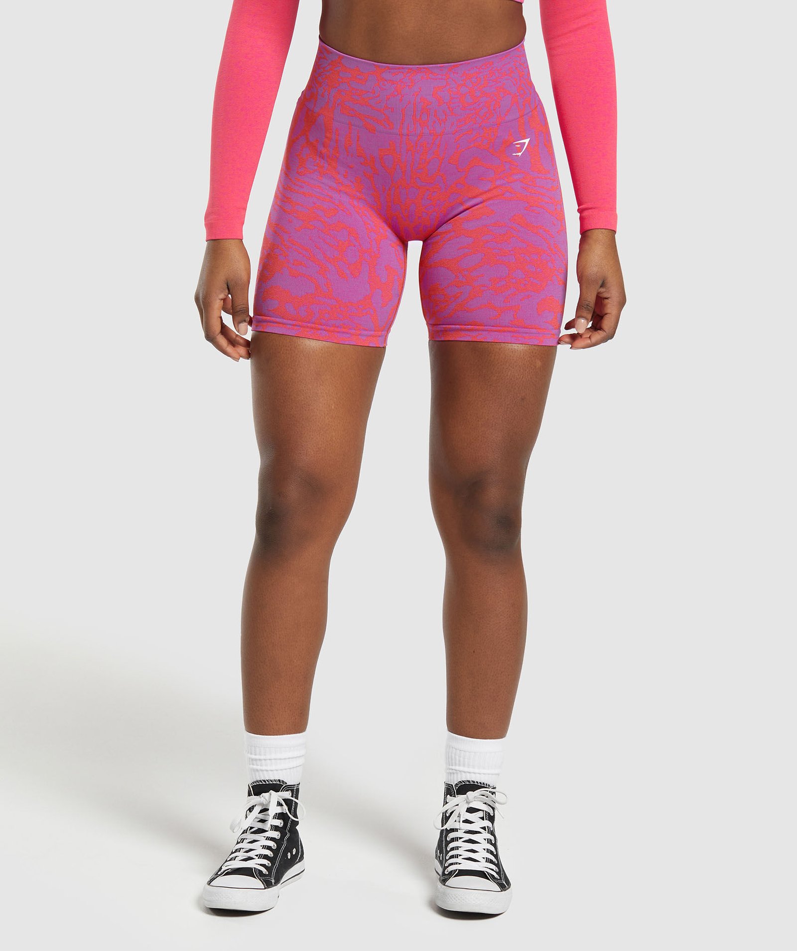 Adapt Pattern Seamless Shorts Shelly pink // GYMSHARK