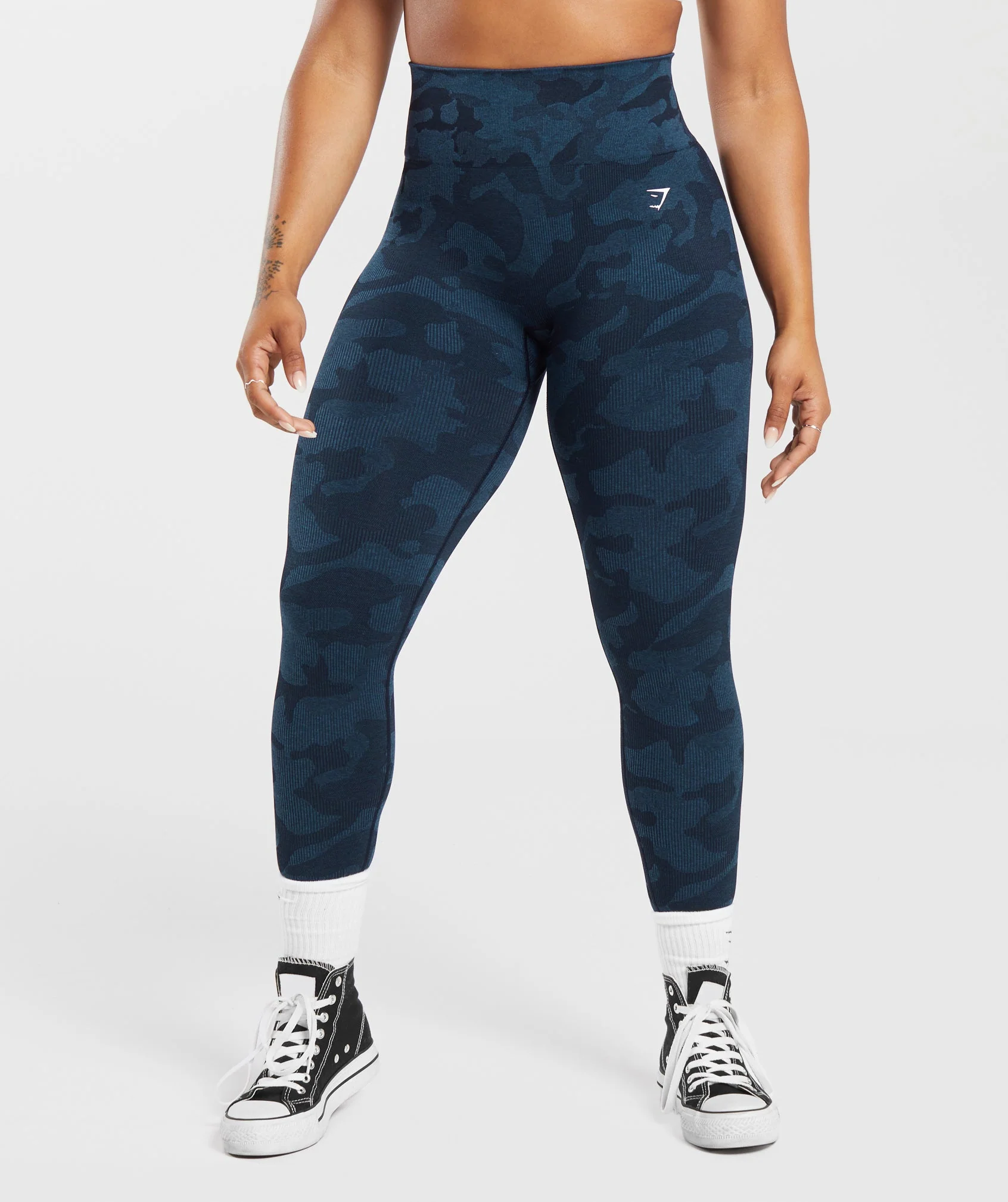 Adapt Camo Seamless Leggings Midnight Blue