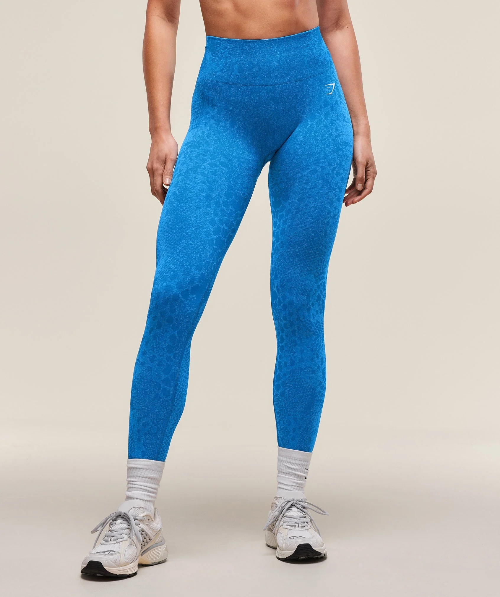 Adapt X Whitney Animal Seamless Leggings Barbell Blue