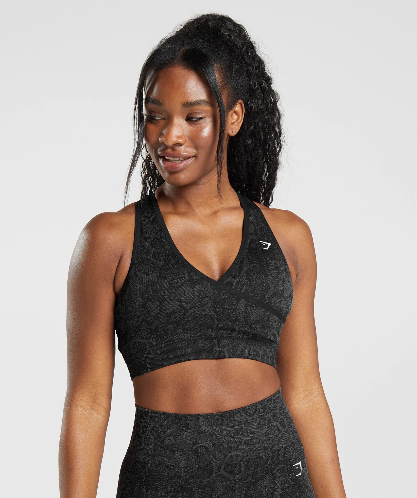 Adapt Animal Seamless Sports Bra Urban Grey