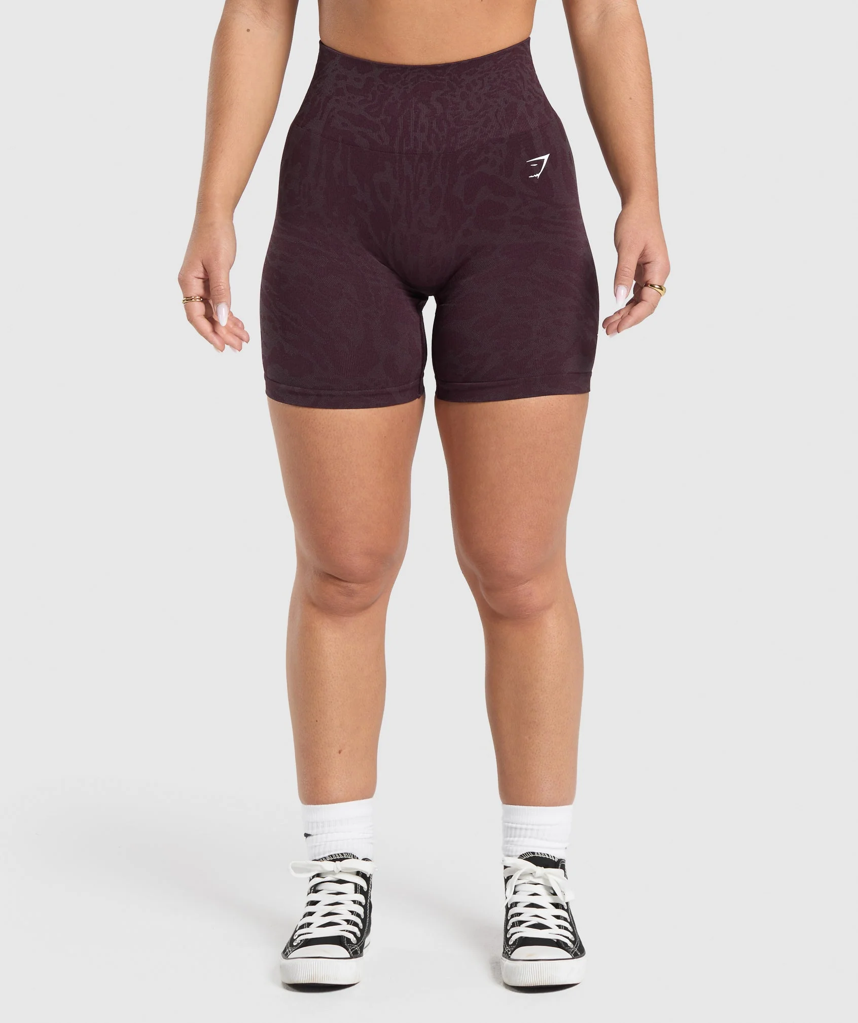 Adapt Pattern Seamless Shorts Brown // GYMSHARK