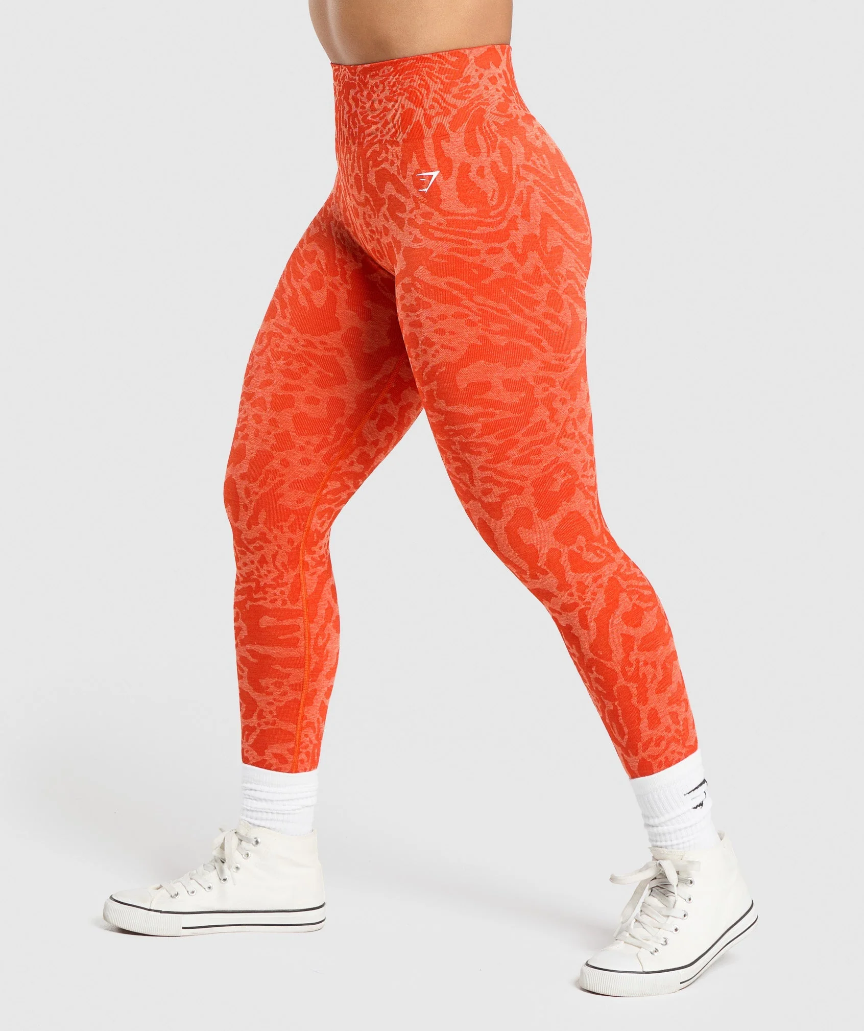 Adapt X Whitney Animal Seamless Leggings Flare orange