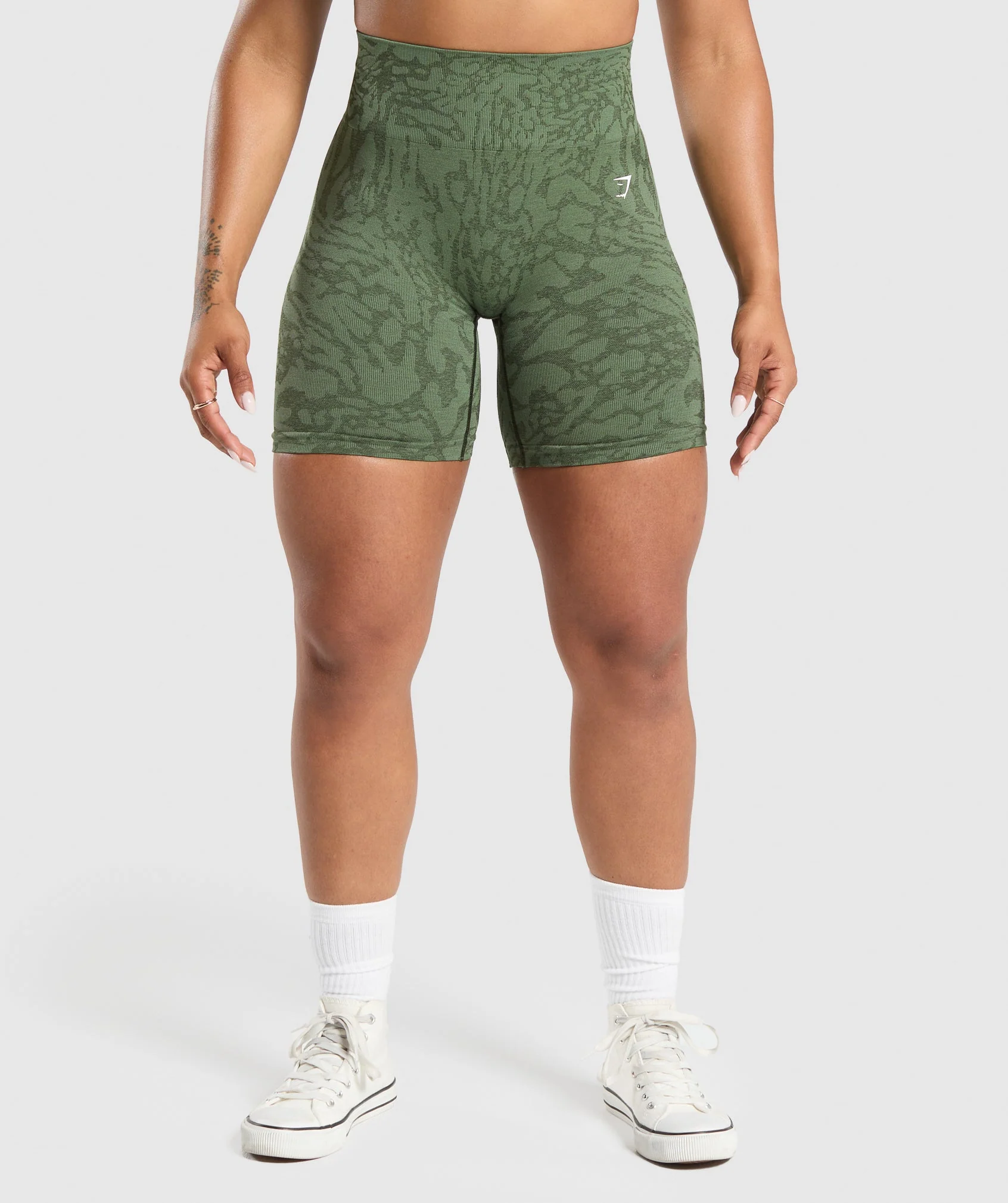 Adapt x Whitney Shorts Force Green // GYMSHARK