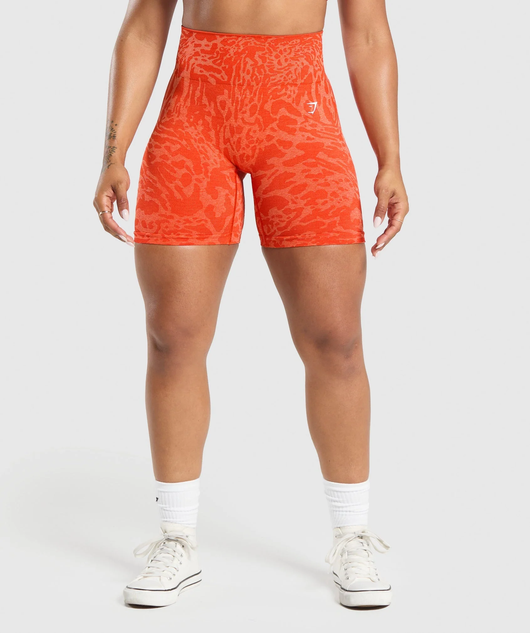 Adapt x Whitney Shorts Flare Orange // GYMSHARK
