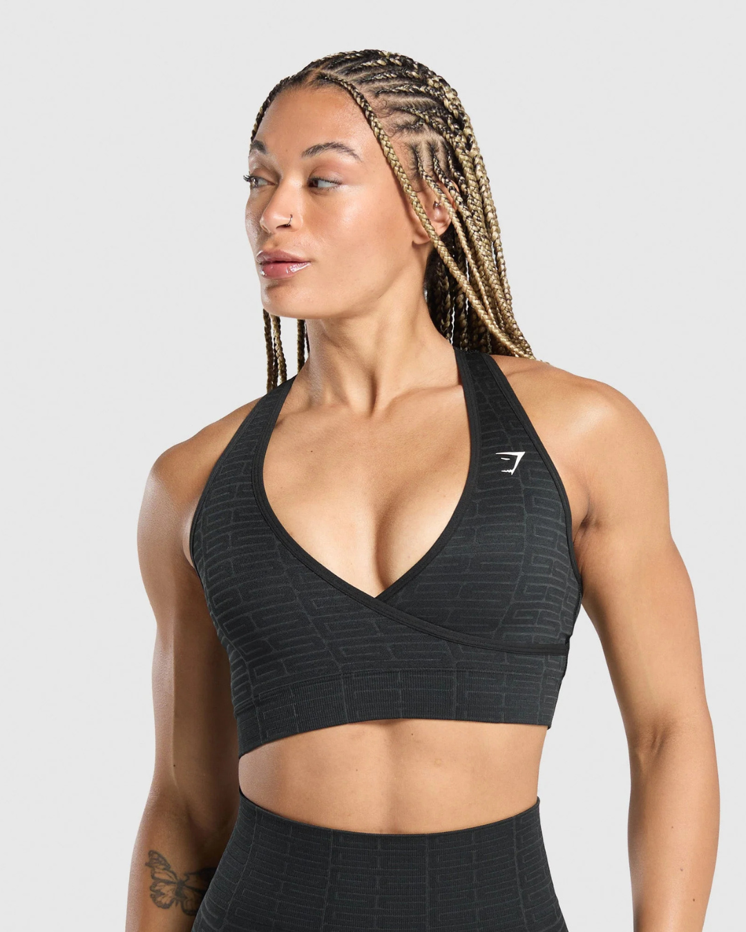 Adapt Monogram Seamless Sports Bra Black