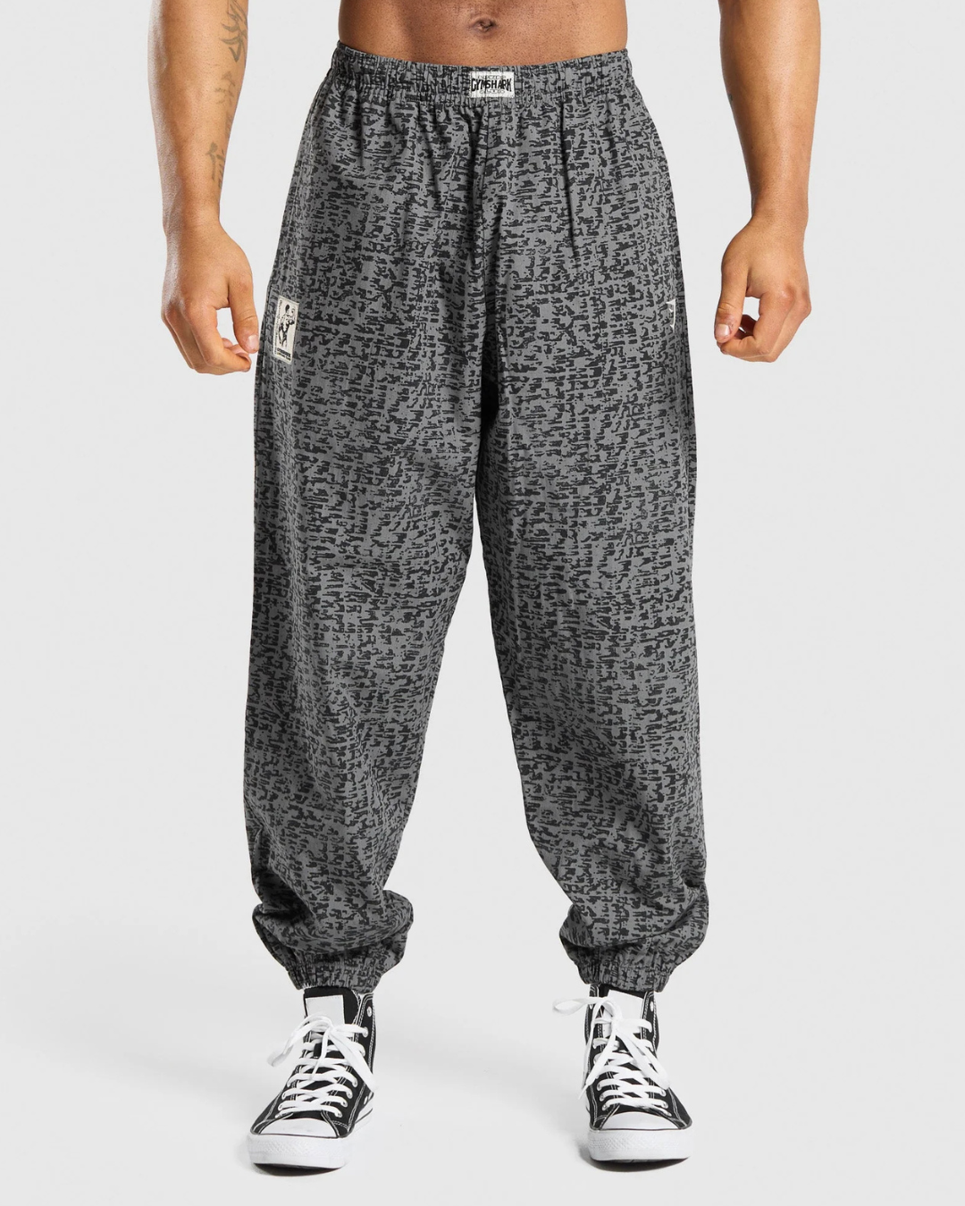 Printed Pumper Pants Pitch Grey