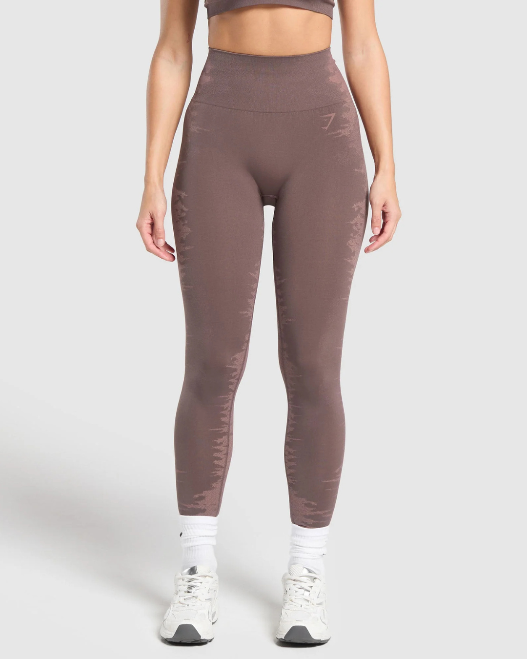 Caged Seamless Leggings Brown