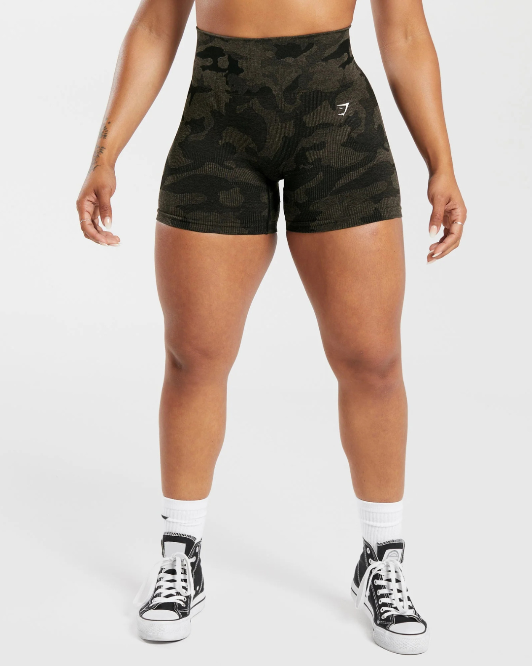 Adapt Camo Seamless Ribbed Shorts Camo Black