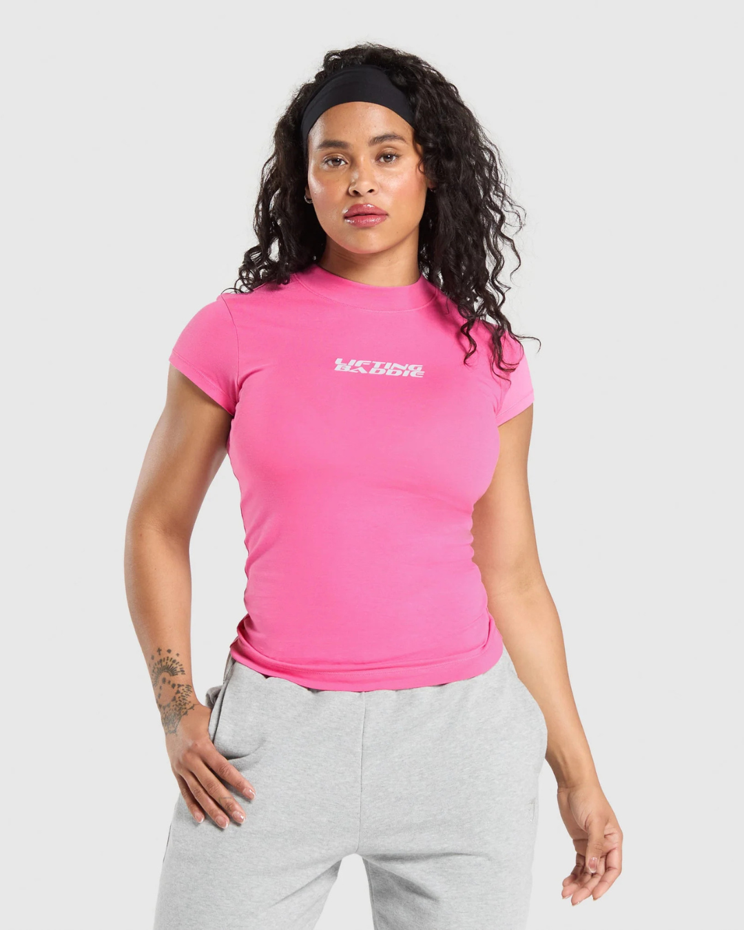 Lifting Baddie T-Shirt Fetch Pink