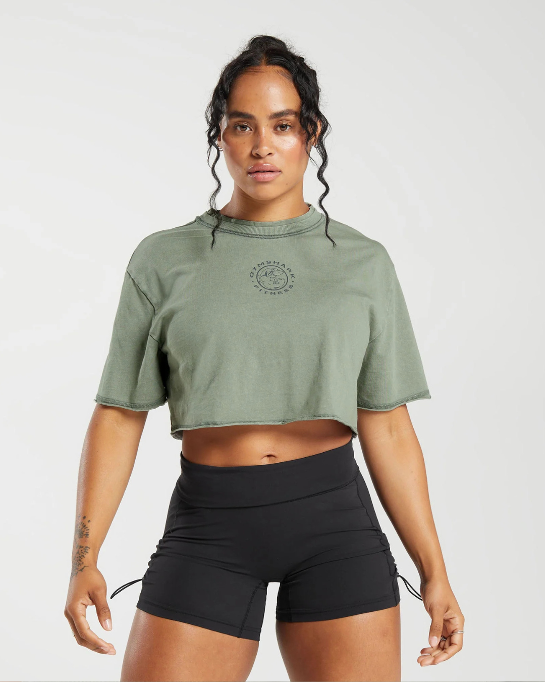 Legacy Washed Crop Top Dusk Green