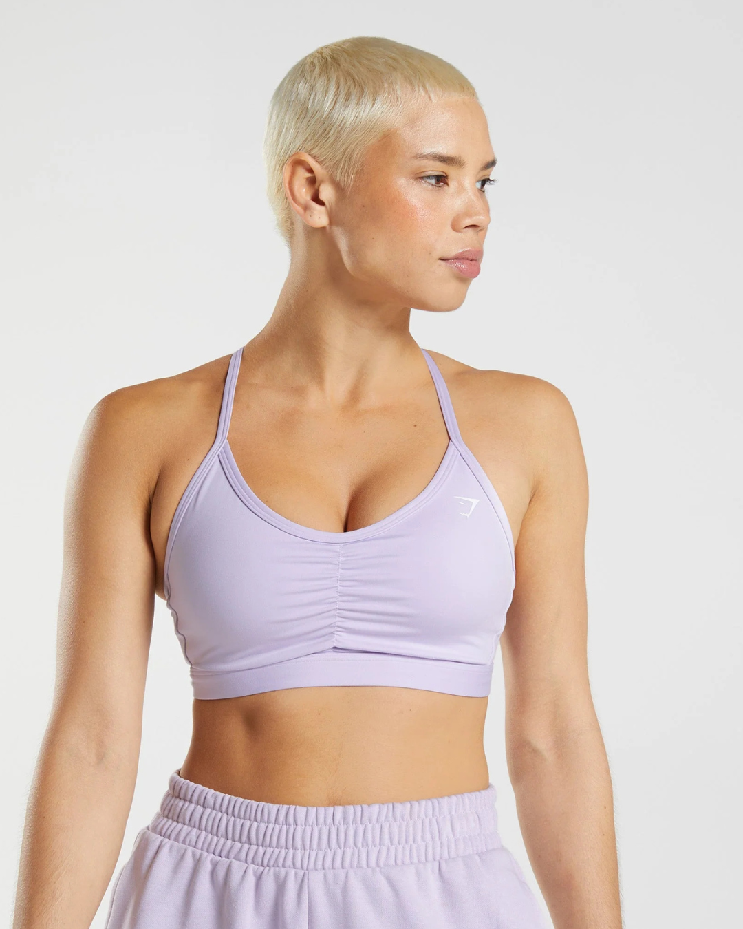 Ruched Sports Bra Soft Lila