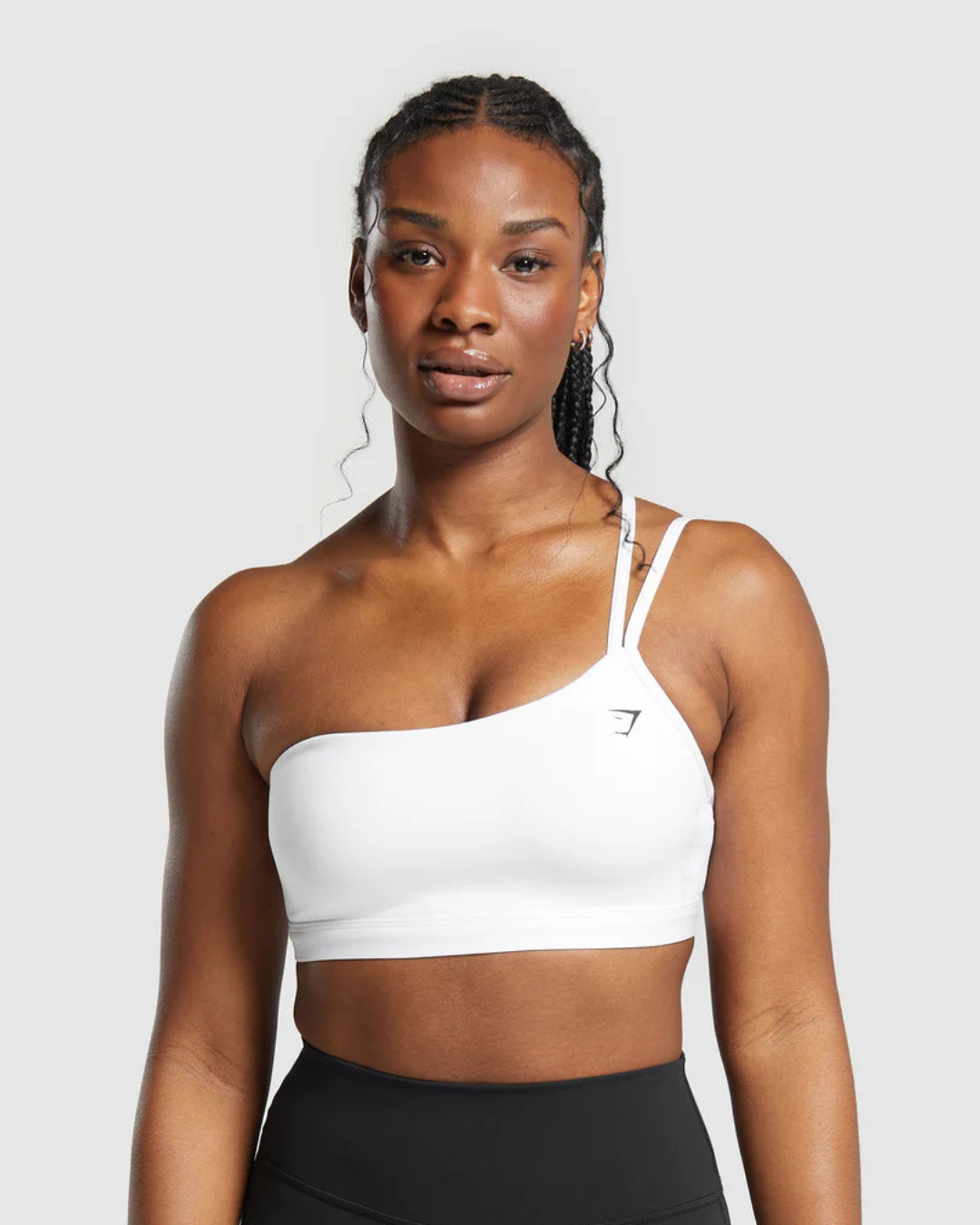 One Shoulder Sports Bra Withe