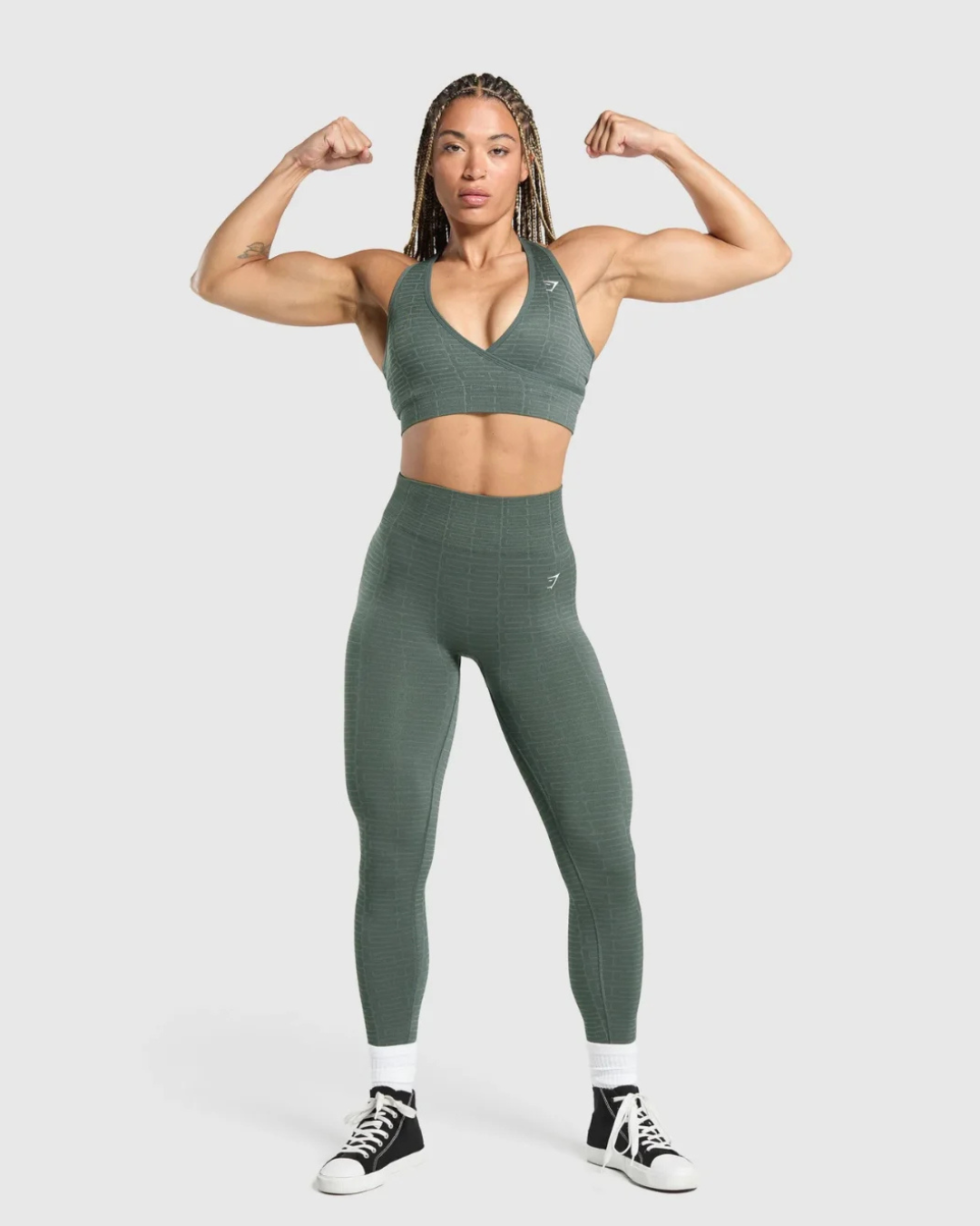 Conjunto (2Pz) Adapt Monogram Seamless Teal //GYMSHARK