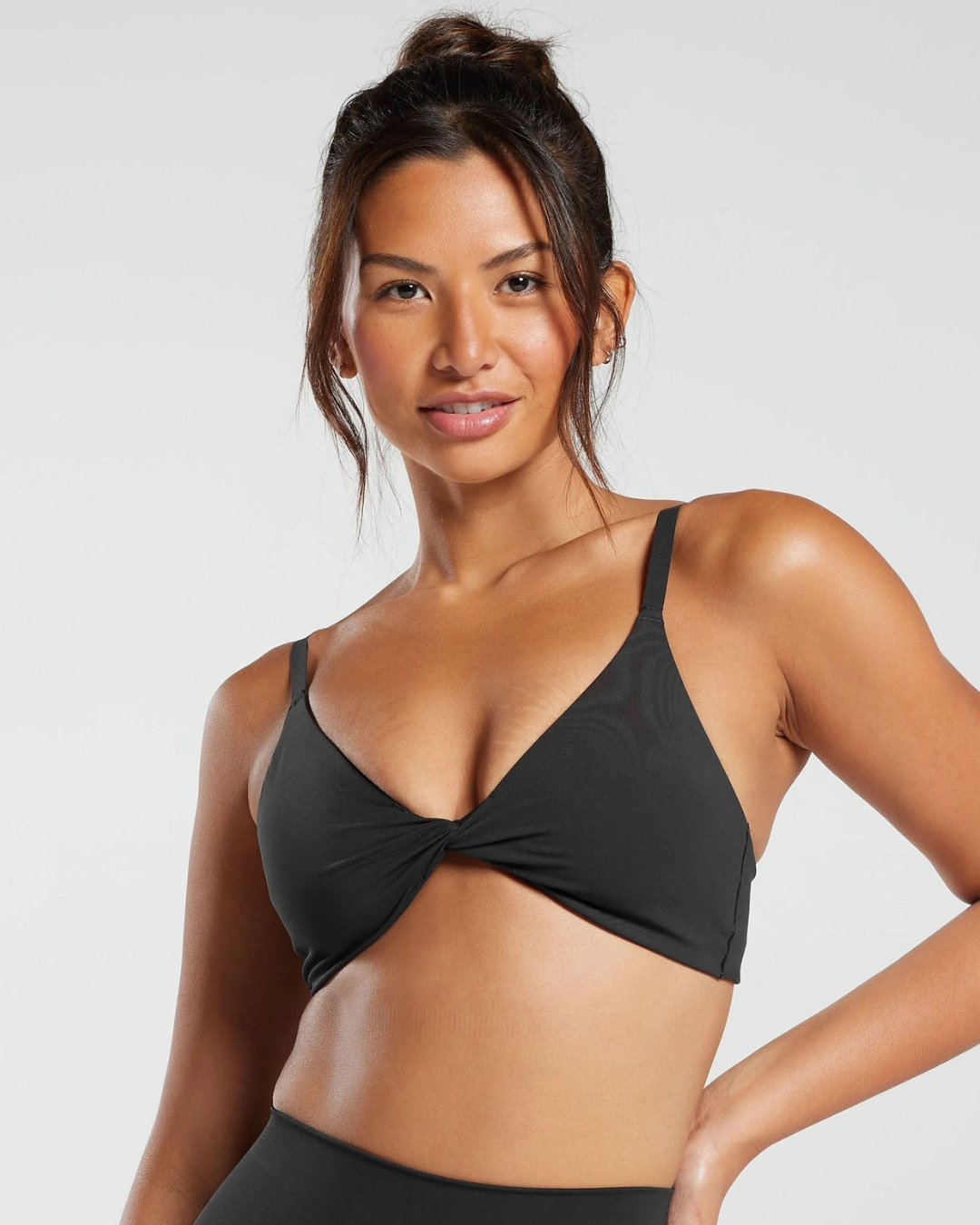 Elevate Twist Front Bralette Black