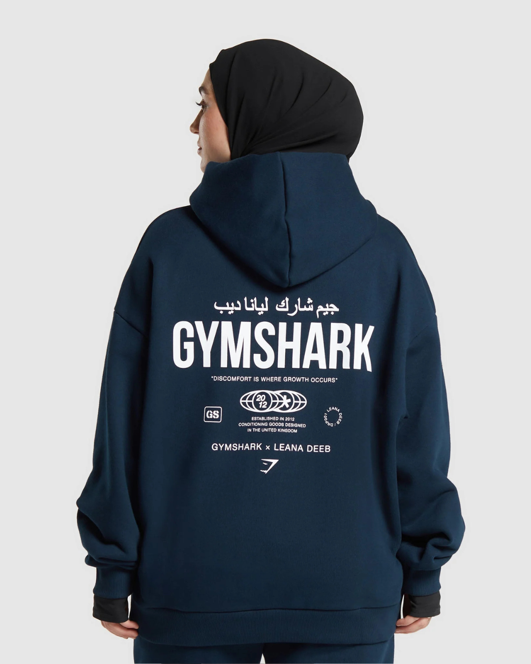 GS X Leana Deeb Oversized Graphic Hoodie Navy