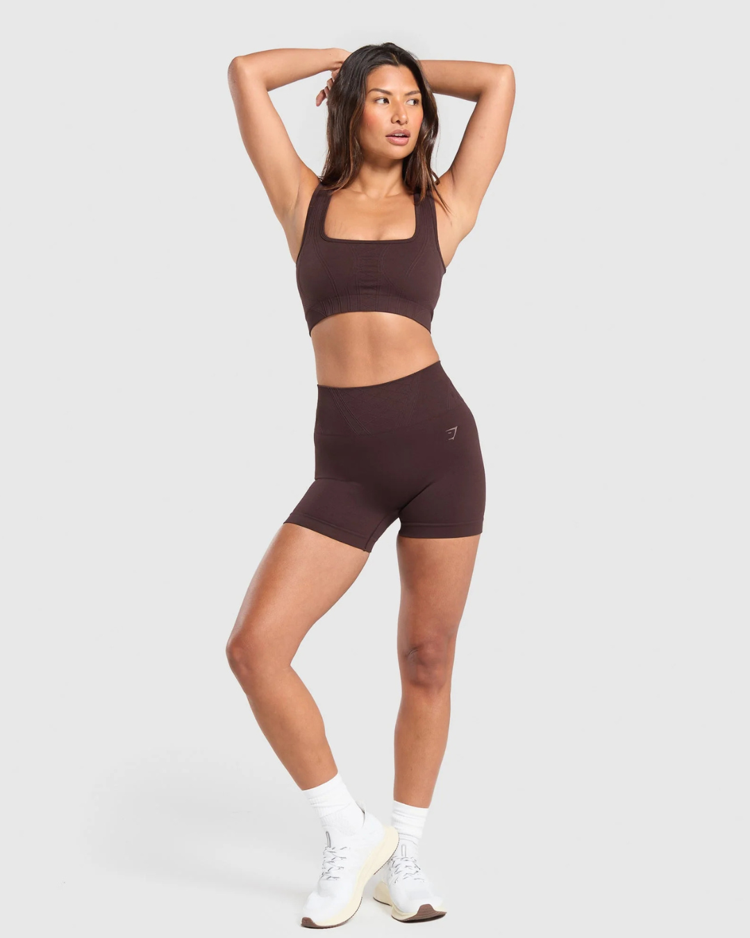 Conjunto (2pz) Corset Seamless Brown/Purple //GYMSHARK