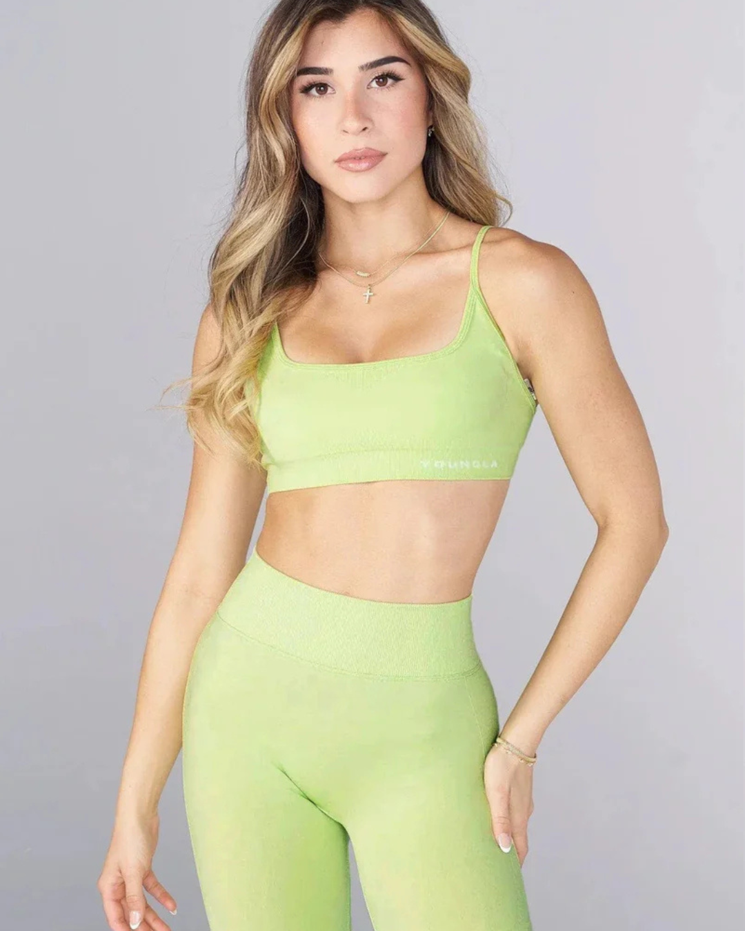 Conjunto (2pz) Curve hourglass Lime Green //YOUNGLA